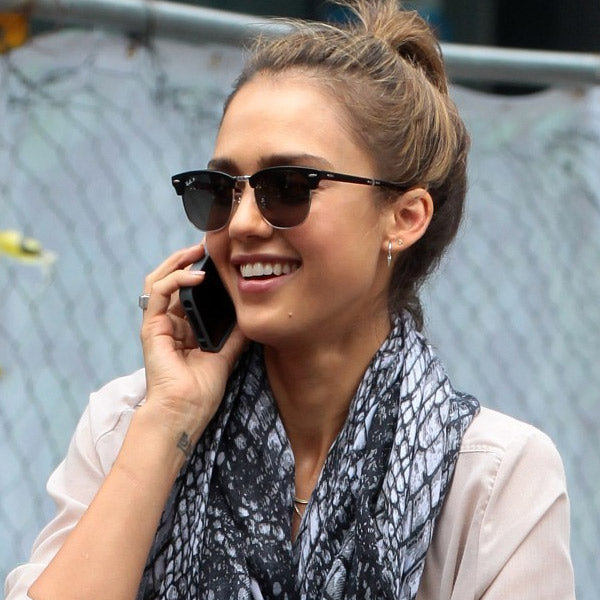 Jessica Alba Style Polarized Half-Frame Celebrity Sunglasses