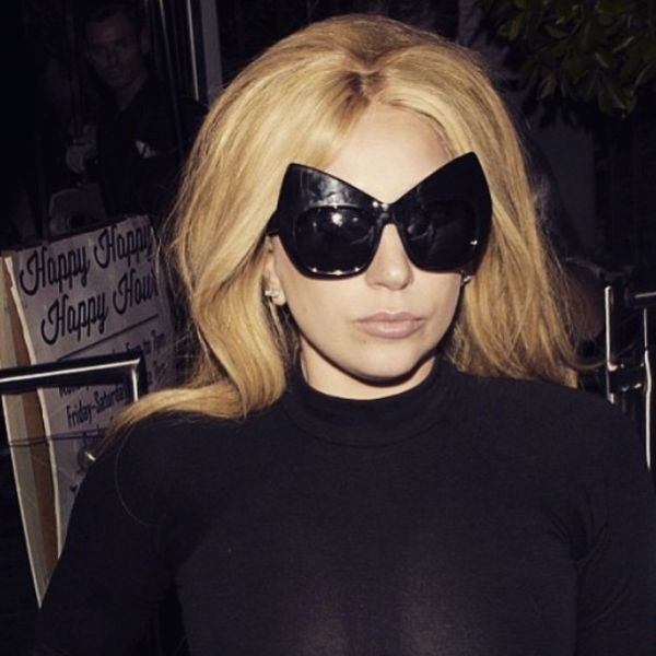 Lady Gaga Style Oversized Bat Ear Celebrity Sunglasses