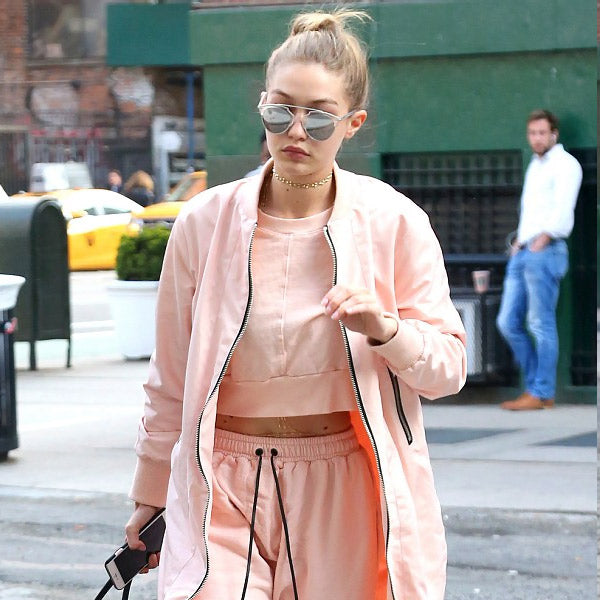 Gigi Hadid Style Thin Bar Flat Top Celebrity Sunglasses