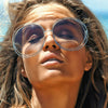 Josephine Skriver Style Round Split Tint Celebrity Sunglasses