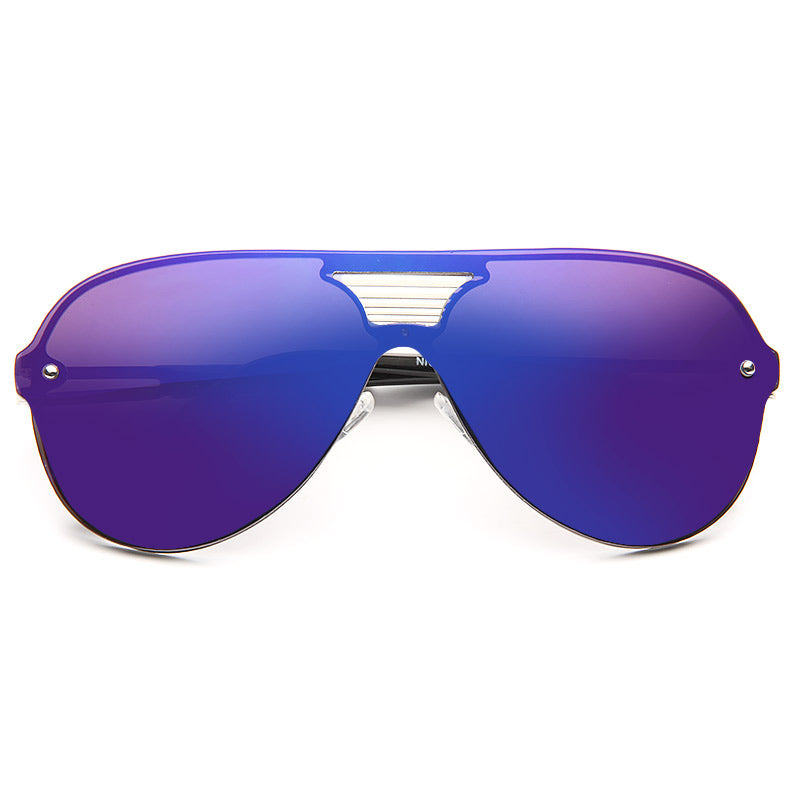 Bella Hadid Style Rimless Color Mirror Flat Top Shield Aviator Celebri –  CosmicEyewear