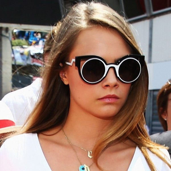 Cara Delevingne, Wearing: Lookmatic Kitty Sunglasses in Pink/Black