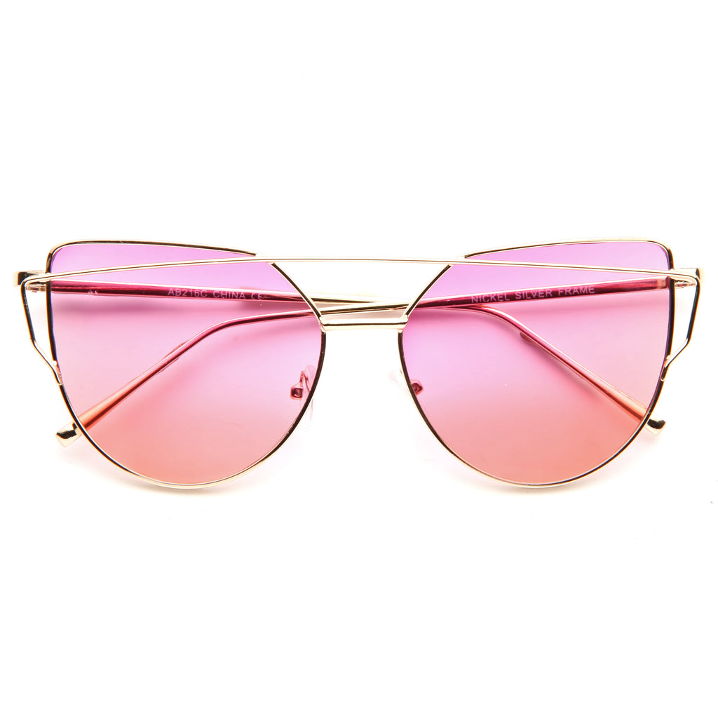 LovePunch Designer Inspired Flat Lens Split Tint Sunglasses – CosmicEyewear