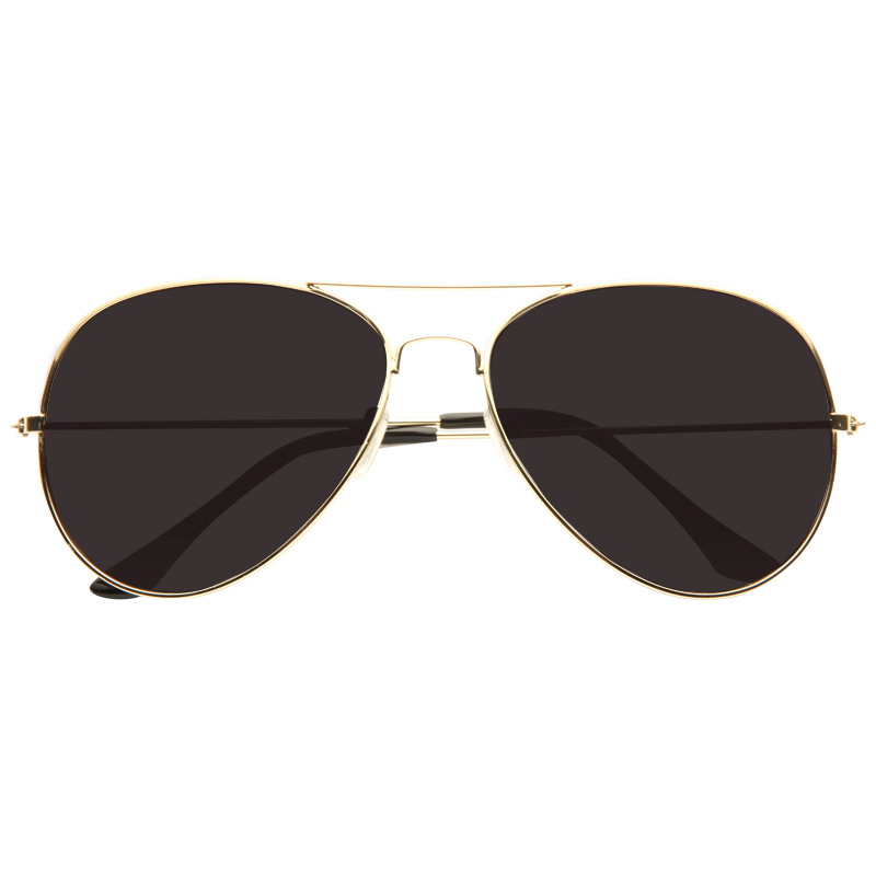 Classic 60mm Solid Super Dark Aviator Sunglasses